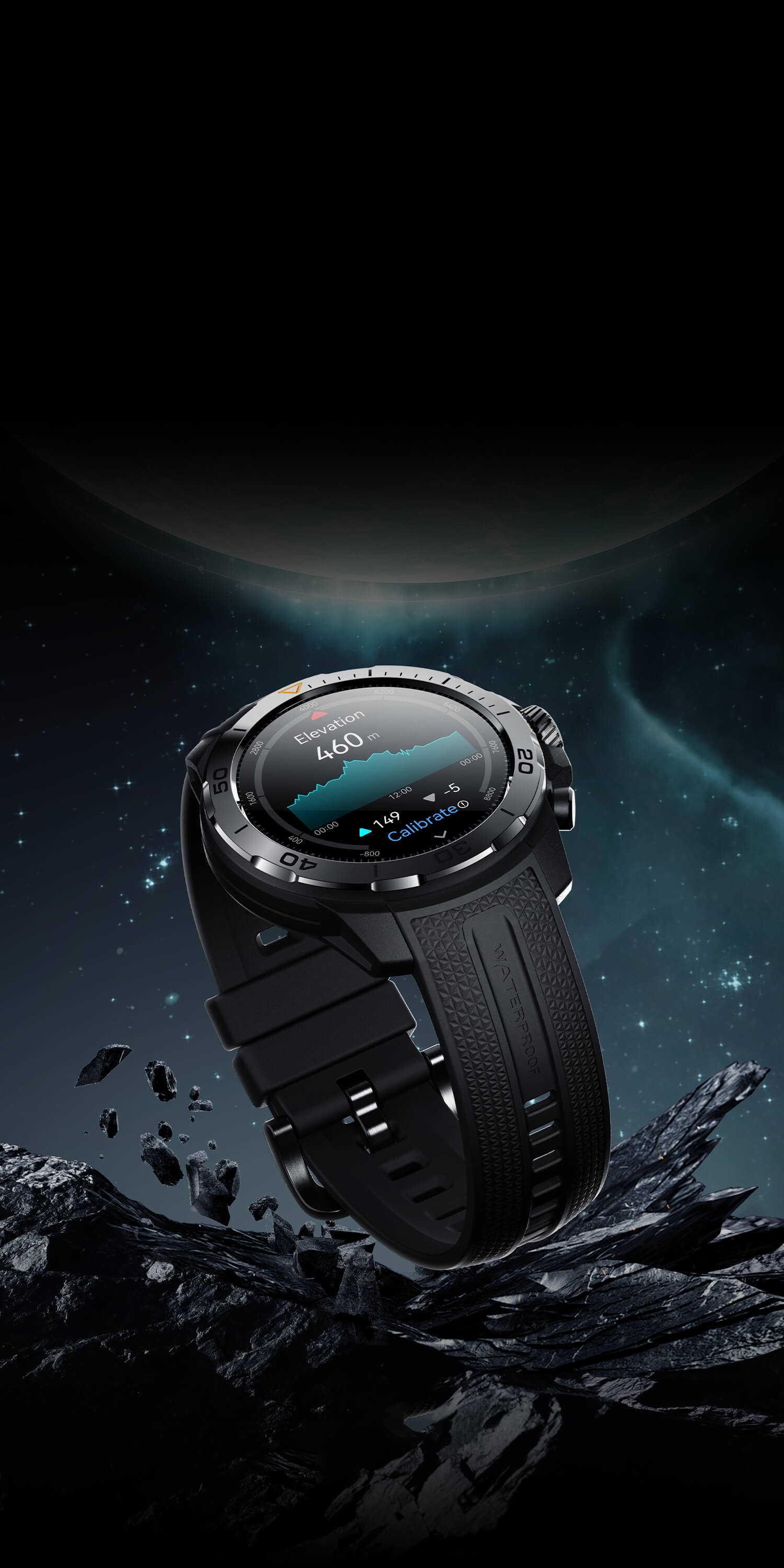 More Senses Fearless Wilderness
Explore the wilderness with a built-in compass and barometric altitude sensor that displays your current heading, altitude and barometric pressure.
Compass/ Altitude/ Height/ Water depth