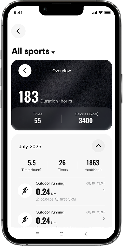 Mibrofit App- sports monitor